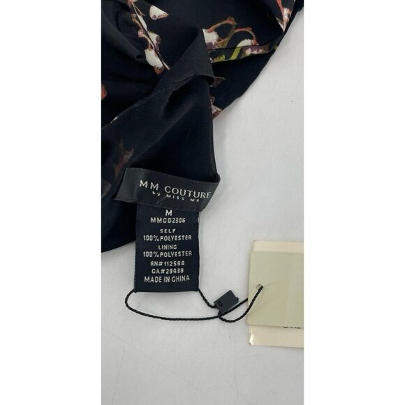 NWT MM Couture By Miss Me Chiffon Floral Bell Sleeve Dress Tie Back Sz M Boho - Picture 8 of 13